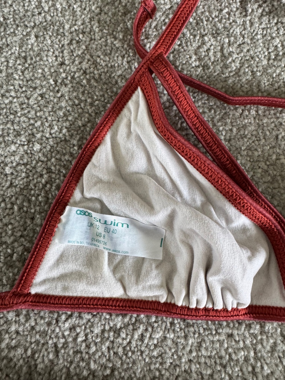 ASOS SWIM RUST COLOR BIKINI SET - Picture 4 of 4